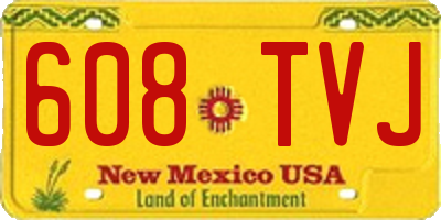 NM license plate 608TVJ