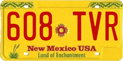 NM license plate 608TVR