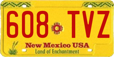 NM license plate 608TVZ