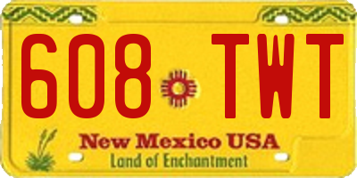 NM license plate 608TWT