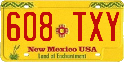 NM license plate 608TXY
