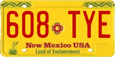 NM license plate 608TYE