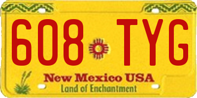 NM license plate 608TYG