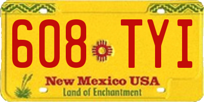 NM license plate 608TYI