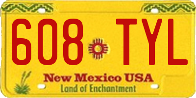 NM license plate 608TYL