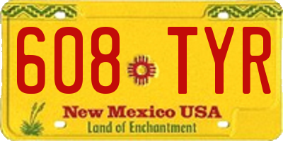 NM license plate 608TYR