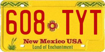 NM license plate 608TYT