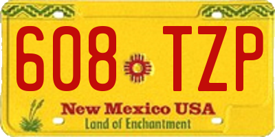 NM license plate 608TZP