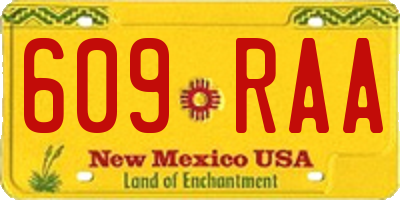 NM license plate 609RAA