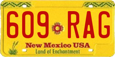 NM license plate 609RAG