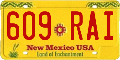 NM license plate 609RAI