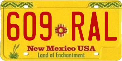 NM license plate 609RAL