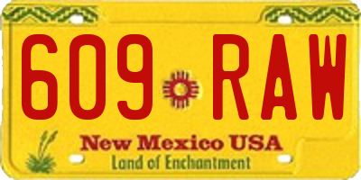 NM license plate 609RAW