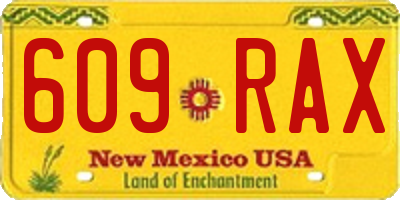 NM license plate 609RAX