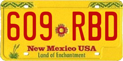 NM license plate 609RBD