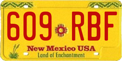 NM license plate 609RBF