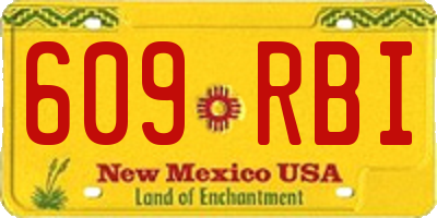 NM license plate 609RBI