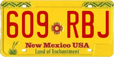 NM license plate 609RBJ