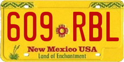 NM license plate 609RBL