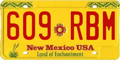 NM license plate 609RBM