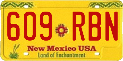 NM license plate 609RBN