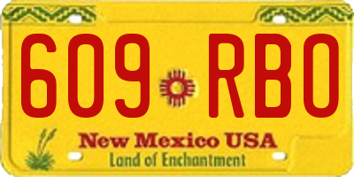 NM license plate 609RBO