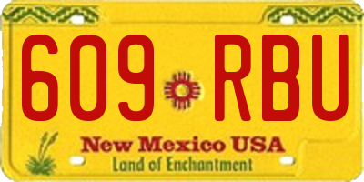 NM license plate 609RBU