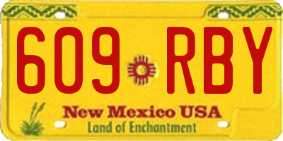 NM license plate 609RBY