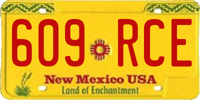 NM license plate 609RCE