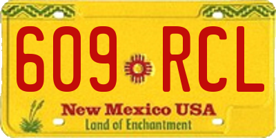 NM license plate 609RCL