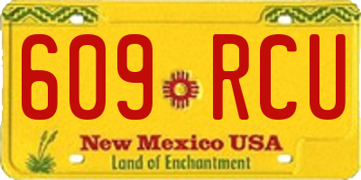 NM license plate 609RCU