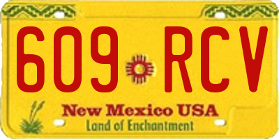 NM license plate 609RCV