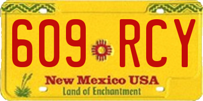 NM license plate 609RCY