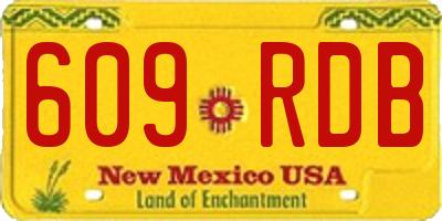 NM license plate 609RDB