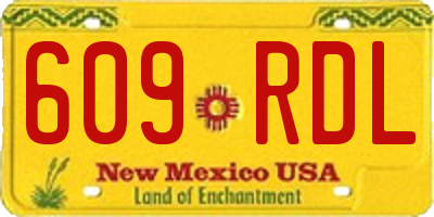 NM license plate 609RDL