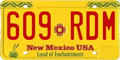 NM license plate 609RDM