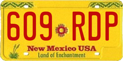 NM license plate 609RDP