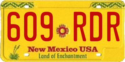 NM license plate 609RDR