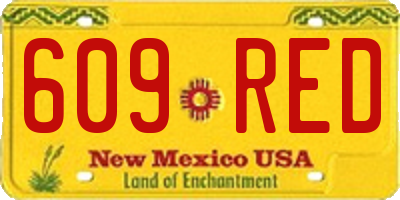 NM license plate 609RED