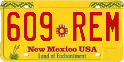 NM license plate 609REM