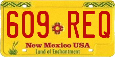 NM license plate 609REQ