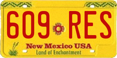 NM license plate 609RES