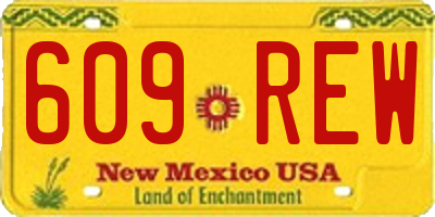 NM license plate 609REW