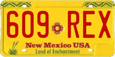 NM license plate 609REX