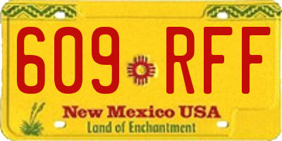NM license plate 609RFF