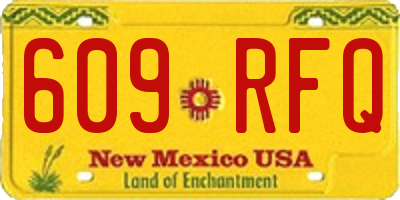 NM license plate 609RFQ
