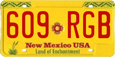 NM license plate 609RGB
