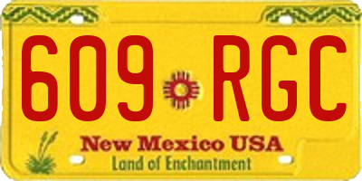 NM license plate 609RGC