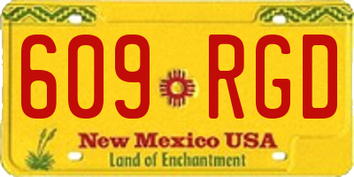 NM license plate 609RGD