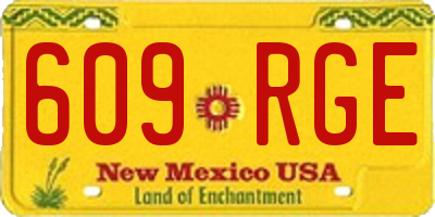 NM license plate 609RGE